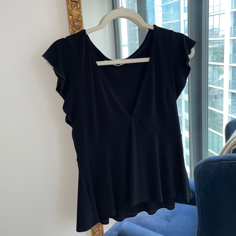 Urban outfitters black peplum top